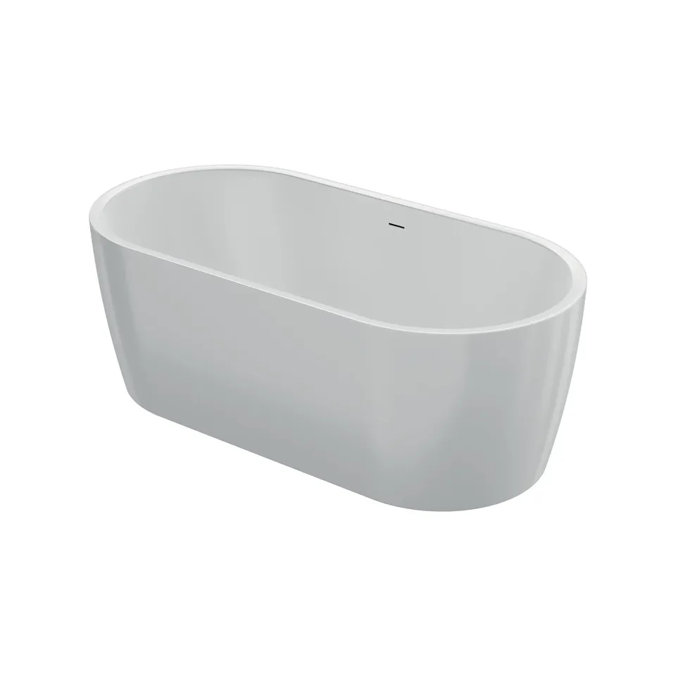 Ванна акрилова окремостояча суцільнолита PureLine 1600x800 White з сифоном — фото 2