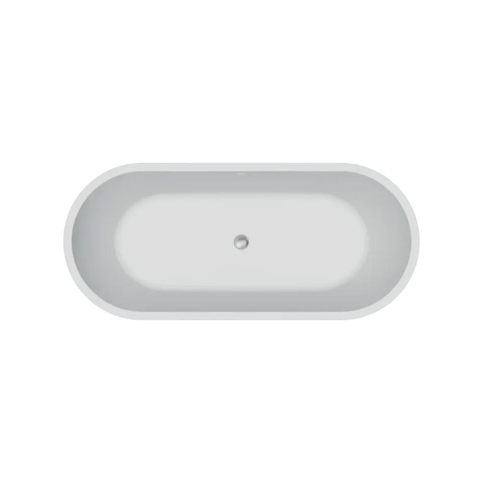 Ванна акрилова окремостояча суцільнолита AquaLuxe 1700x750 White з сифоном