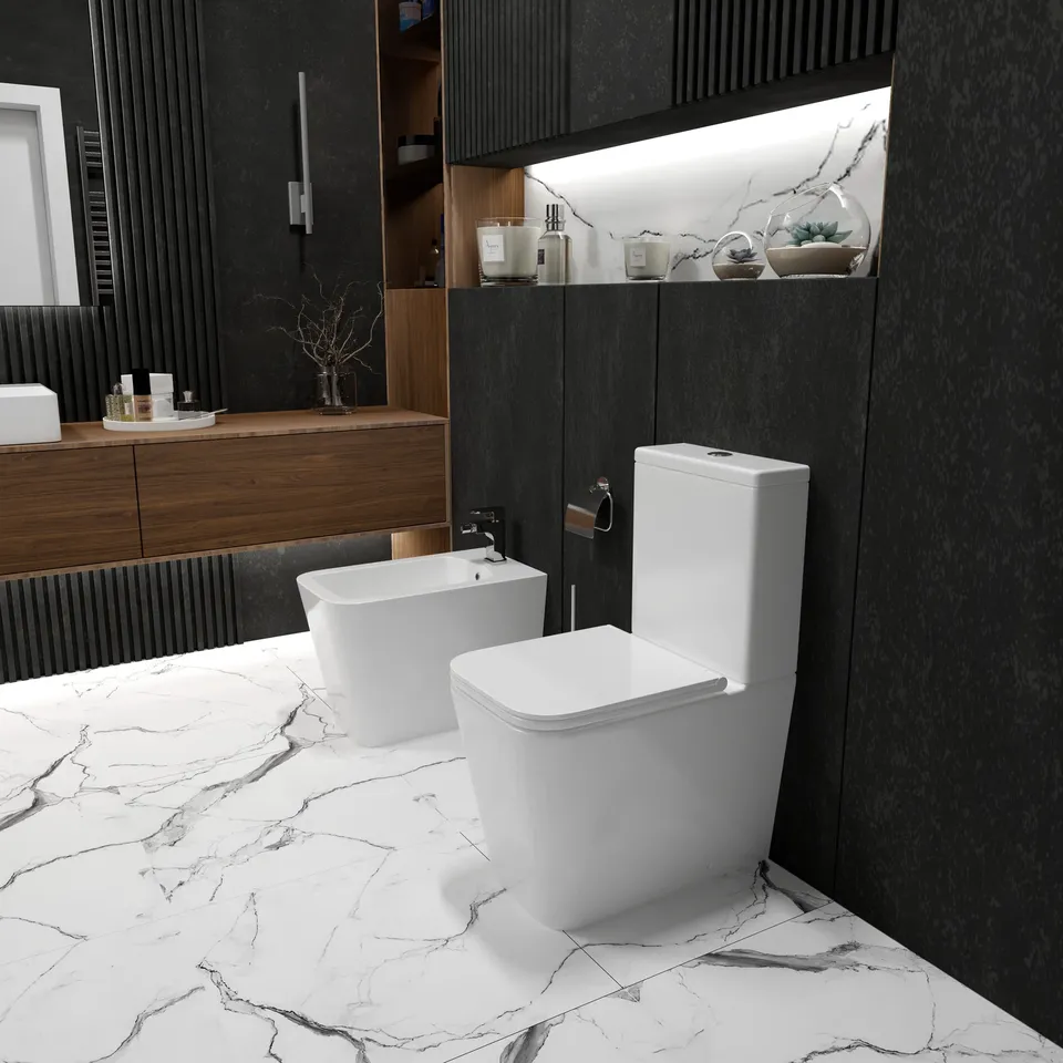 KVADRO комплект : унітаз підлоговий з сидінням Soft-close + бачок — фото 3