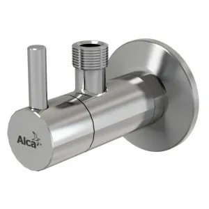 Кутовий вентиль з фільтром 1/2"х3/8", круглий