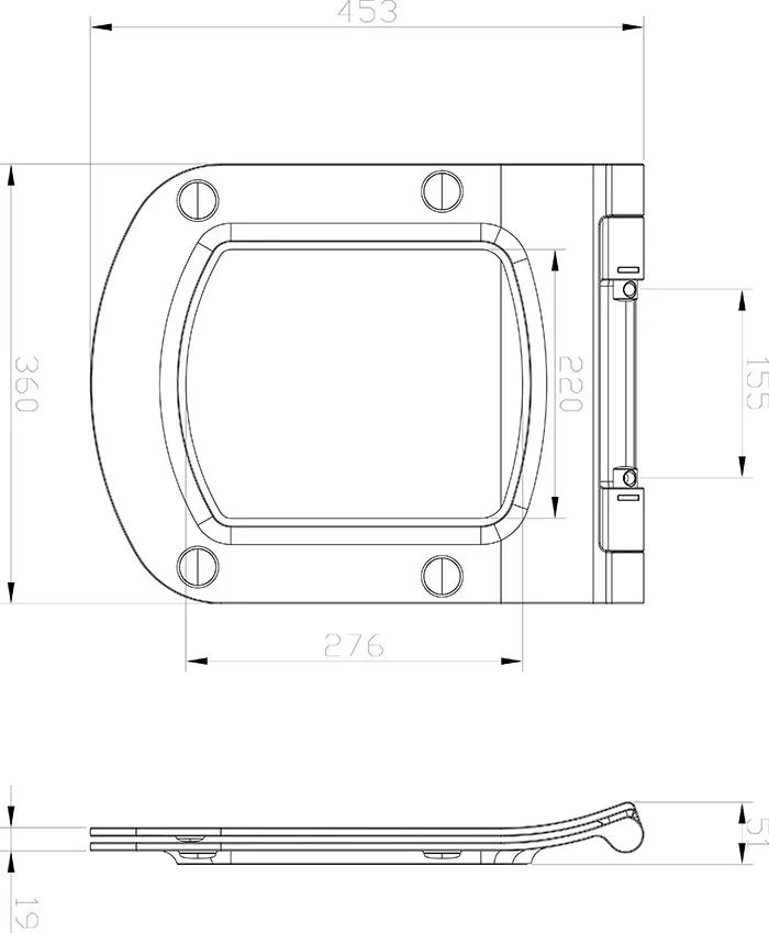 WC Сидіння з кришкою Classic Slim, Біле