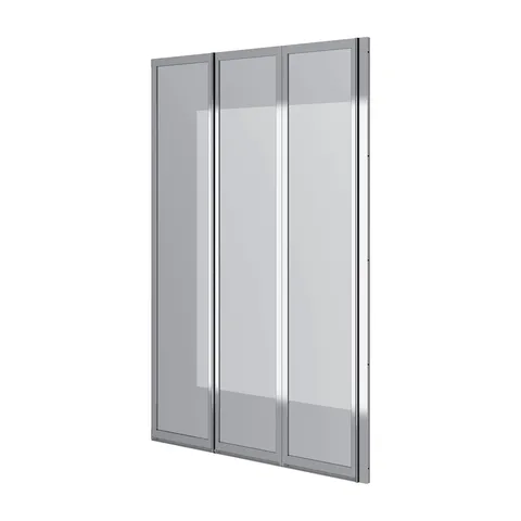 Шторка на ванну трьохелементна Style 1000х1500мм (right) chrome, скло 4мм clear