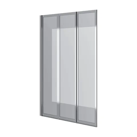 Шторка на ванну трьохелементна Style 1000х1500мм (left) chrome, скло 4мм clear