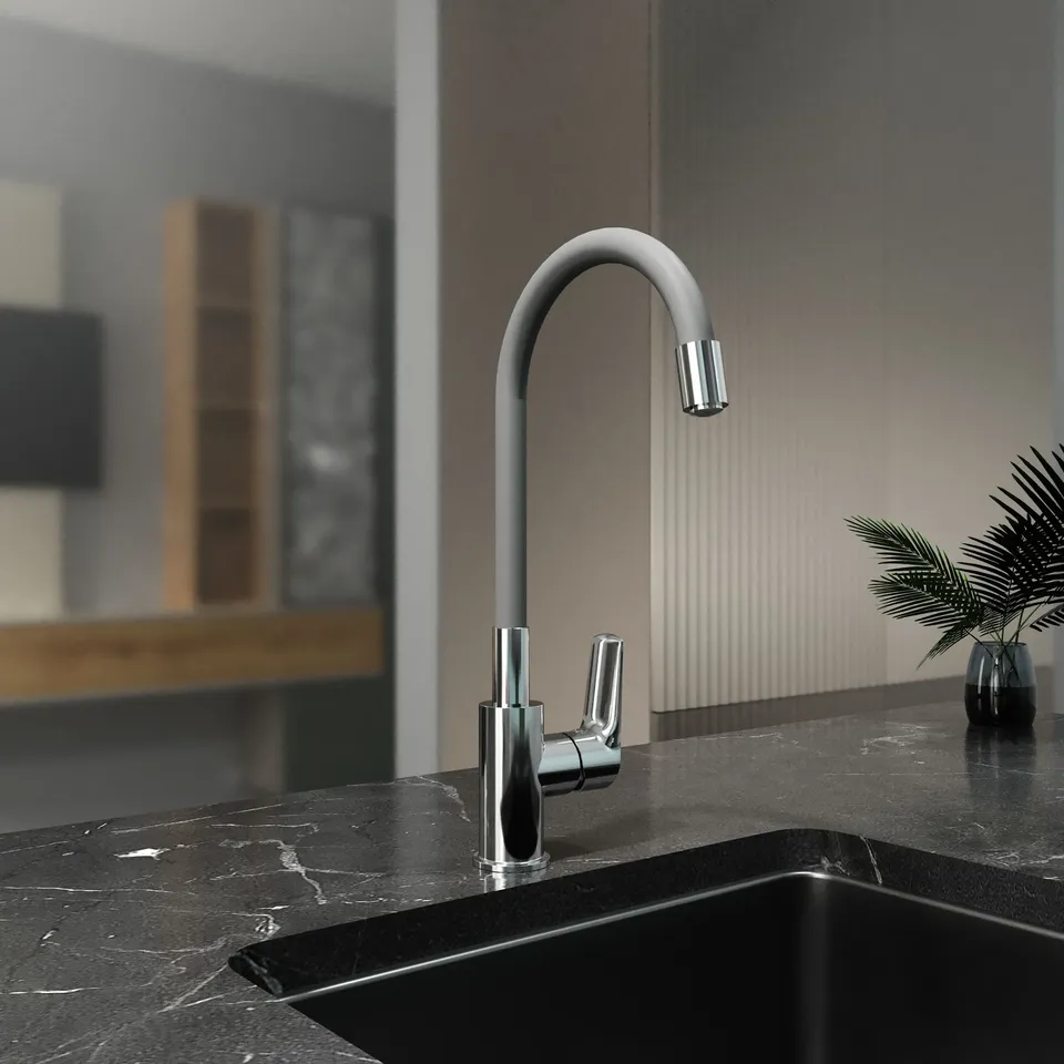 Kitchen Light змішувач для кухні, chrome-grey — фото 3