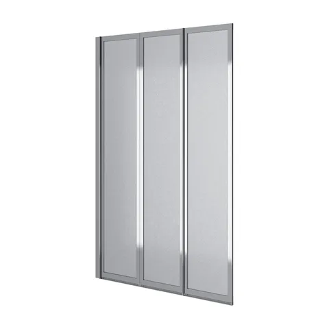 Шторка на ванну трьохелементна Style 1000х1500мм (left) chrome, скло 4мм grape