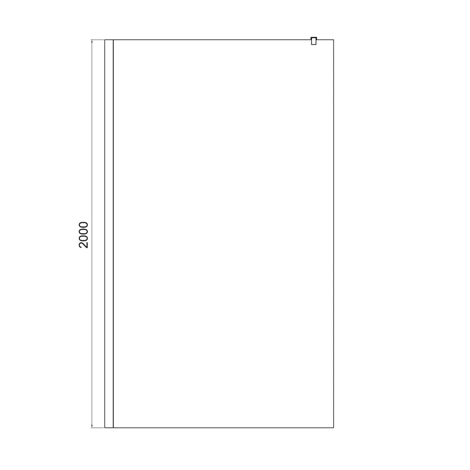 Нерухома стінка Walk-IN 1200х2000мм chrome, скло 8мм clear — фото 4