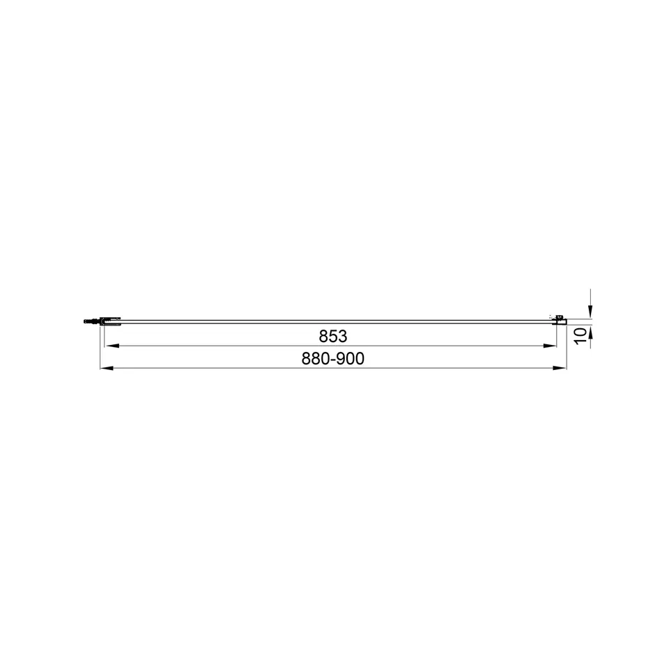 Бічна панель Line Pro 900мм, хром, скло 6мм grape — фото 6