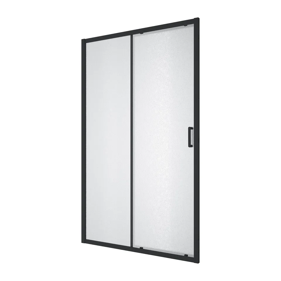 Душові двері розсувні, двоелементні Line Pro 1200мм, black matt, скло 6мм grape