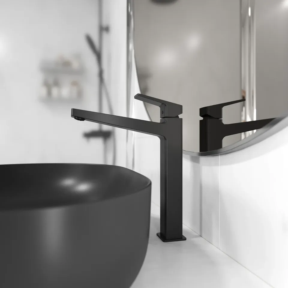 CUBE XL змішувач для умивальника, Black Matt — фото 3