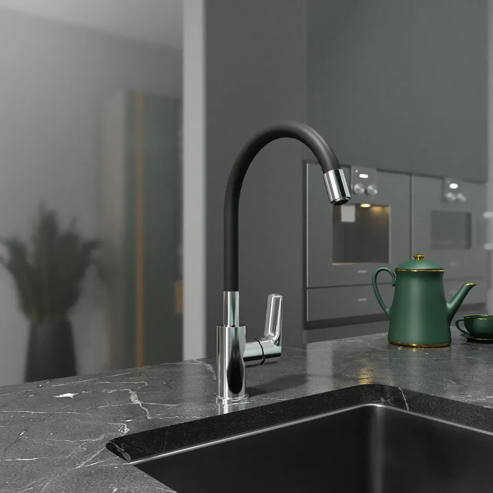 Kitchen Light змішувач для кухні, chrome-black — фото 3