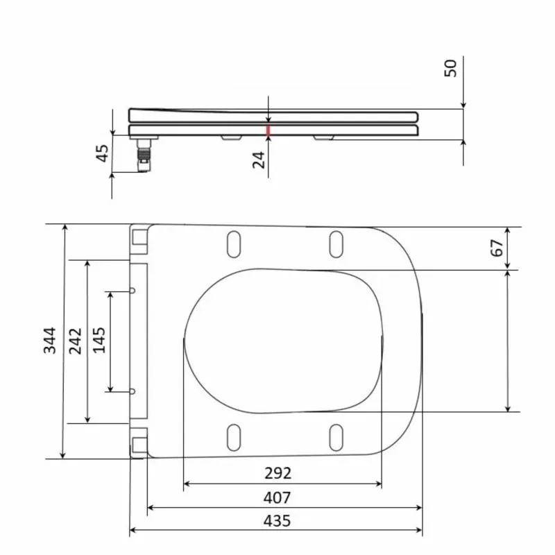 Сидіння для унітаза (Tern 490,520,610) 435x344x50 мм, White, з мікроліфтом, Slim Duroplast, Quick Release QTSC179W47353 Qtap — фото 2