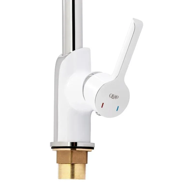 Змішувач для кухні Qtap Grand QTGRAWCR007F Chrome/White — фото 5