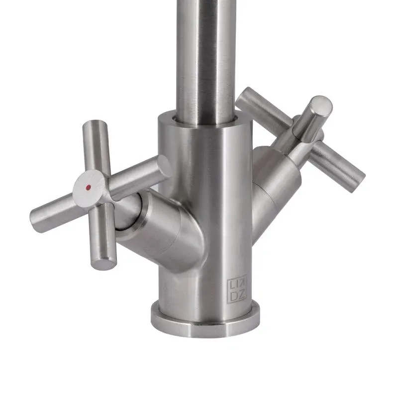 Змішувач для кухні Lidz Wind 161F двохвентильний LDWIN161FNKS46098 Nickel — фото 3
