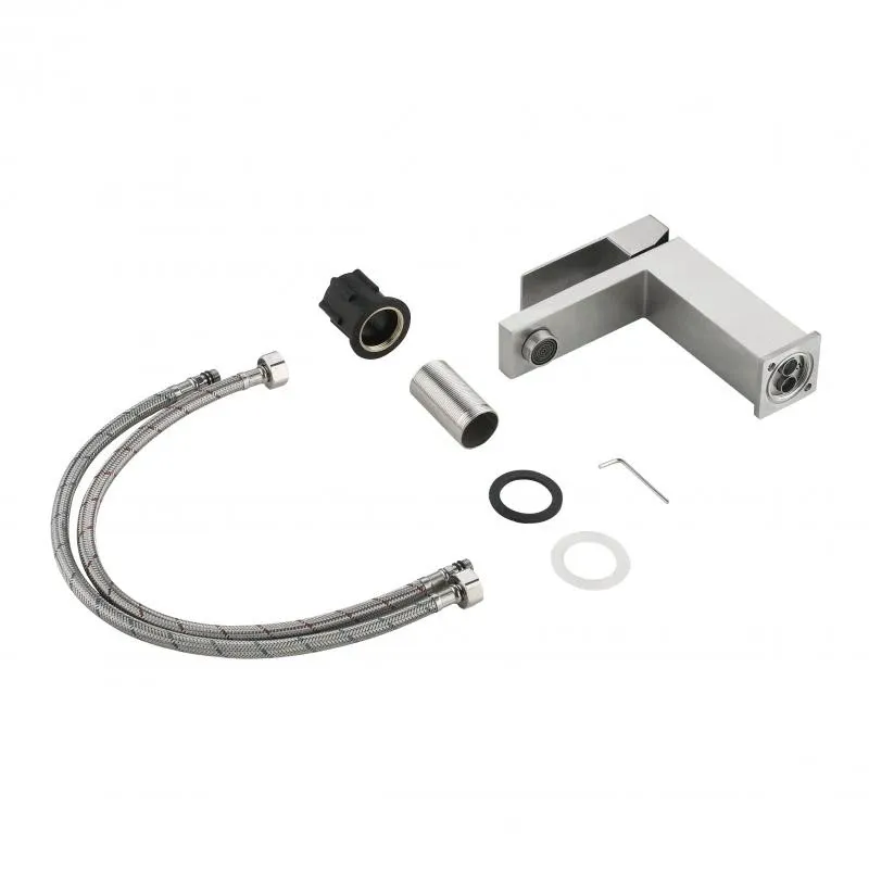 Змішувач для раковини низький Lidz Helix 001F (k35)  LDHEL001FNKS49178 Nickel — фото 7