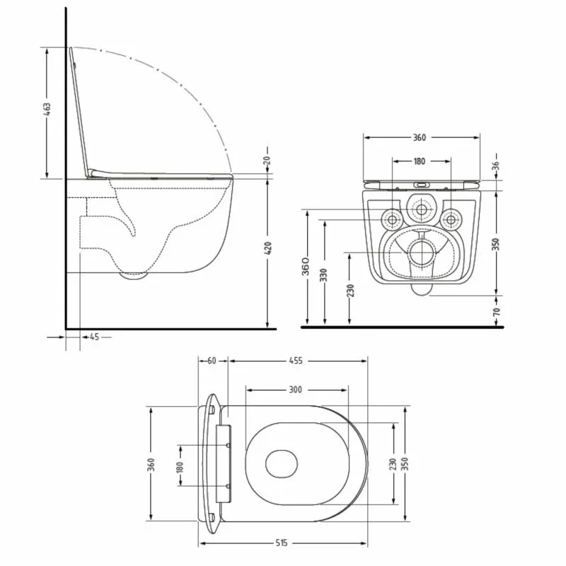 Унітаз підвісний Qtap Taurus Ultra Quiet 515×360×350 мм, White, з сидінням Slim Duroplast / Soft-close / Quick Release QTTAU26W49116 — фото 2