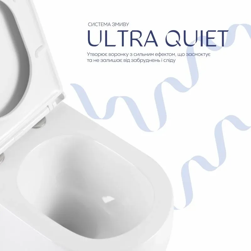 Унітаз підвісний Qtap Taurus Ultra Quiet 515×360×350 мм, White, з сидінням Slim Duroplast / Soft-close / Quick Release QTTAU26W49116 — фото 5