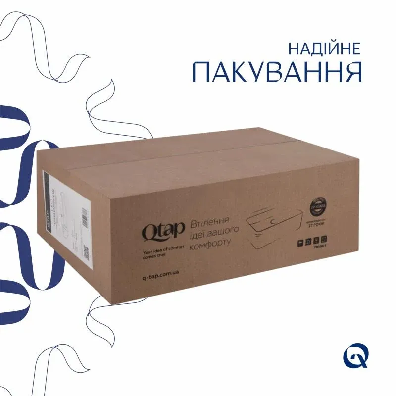 Раковина Qtap Leo 430x285x160 White QT11111008LW — фото 6