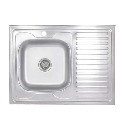 Кухонна мийка Brinex 6080-L 0,6 мм Satin (BRIN6080LSAT06)