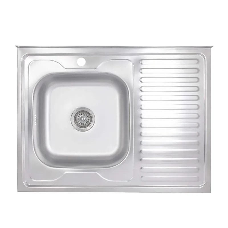 Кухонна мийка Brinex 6080-L 0,6 мм Satin (BRIN6080LSAT06)