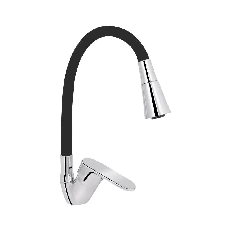 Змішувач для кухні Lidz Tani 008F3 з гнучким виливом (k40) LDTAN008F3BCR39484 Chrome/Black