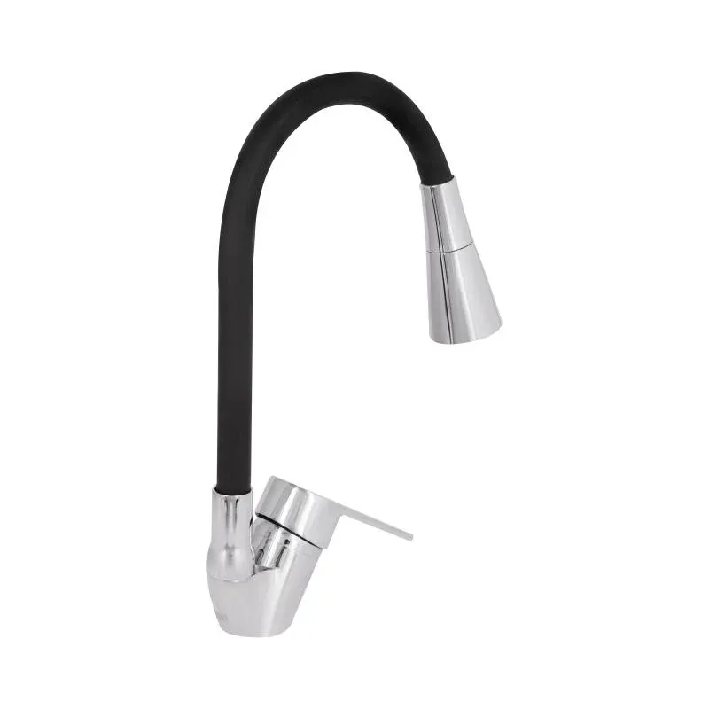 Змішувач для кухні Lidz Tani 008F3 з гнучким виливом (k40) LDTAN008F3BCR39484 Chrome/Black — фото 4