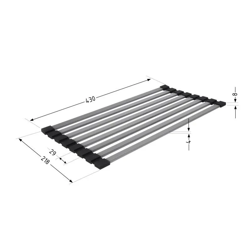Сушарка на кухонну мийку Lidz Acsis LA12 Black, плоска основа, для посуду 430х218 мм LDACSLA12BLM49766 — фото 2