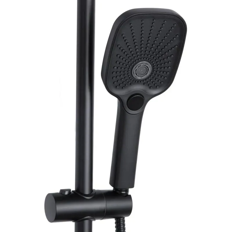 Душова система універсальна Qtap Gemini на три споживачі (з виливом) QTGEM111BLM45686 Black Matt — фото 4