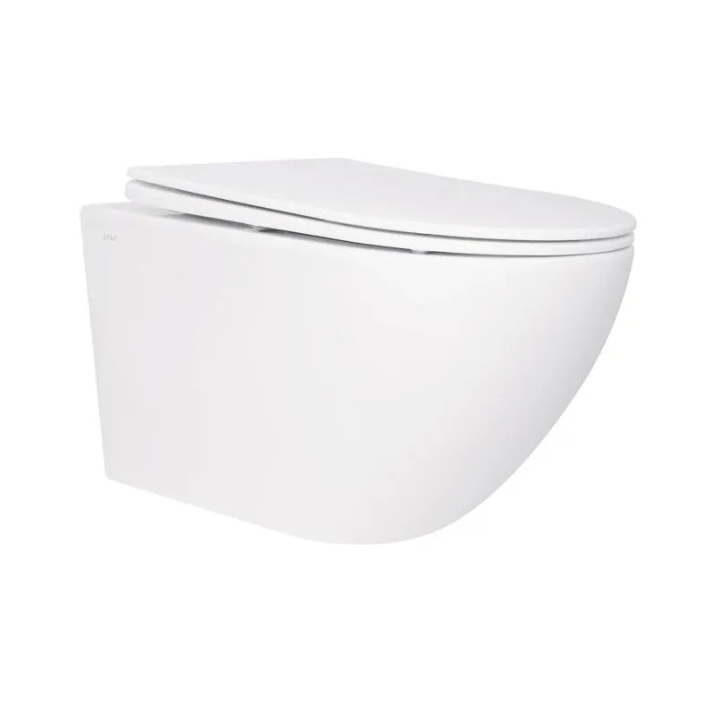 Унітаз підвісний Qtap Jay безобідковий з сідінням Soft-close QT07335176W
