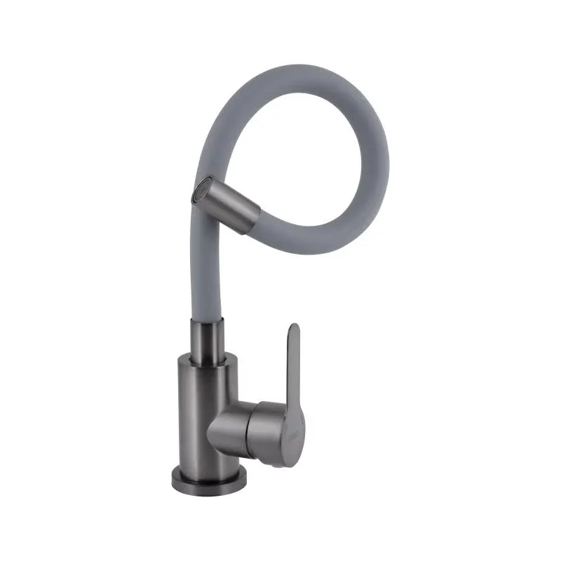 Змішувач для кухні Brinex Pure 015F3 з гнучким виливом   Graphite/Grey BRIPUR015F3GRG — фото 3
