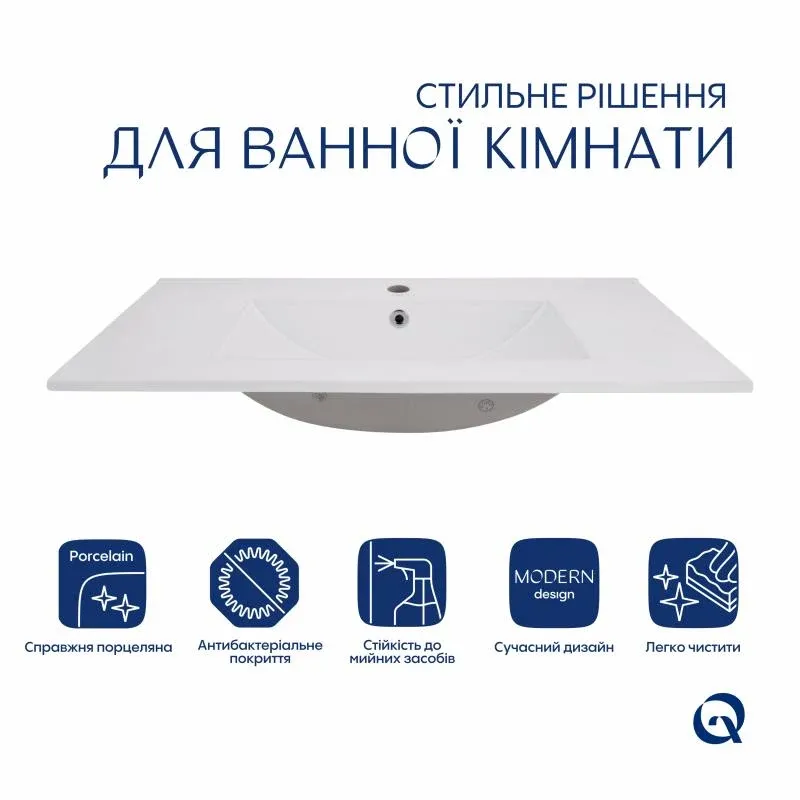 Раковина Qtap Albatross  820х460х180 White QT01113080CW1 — фото 3