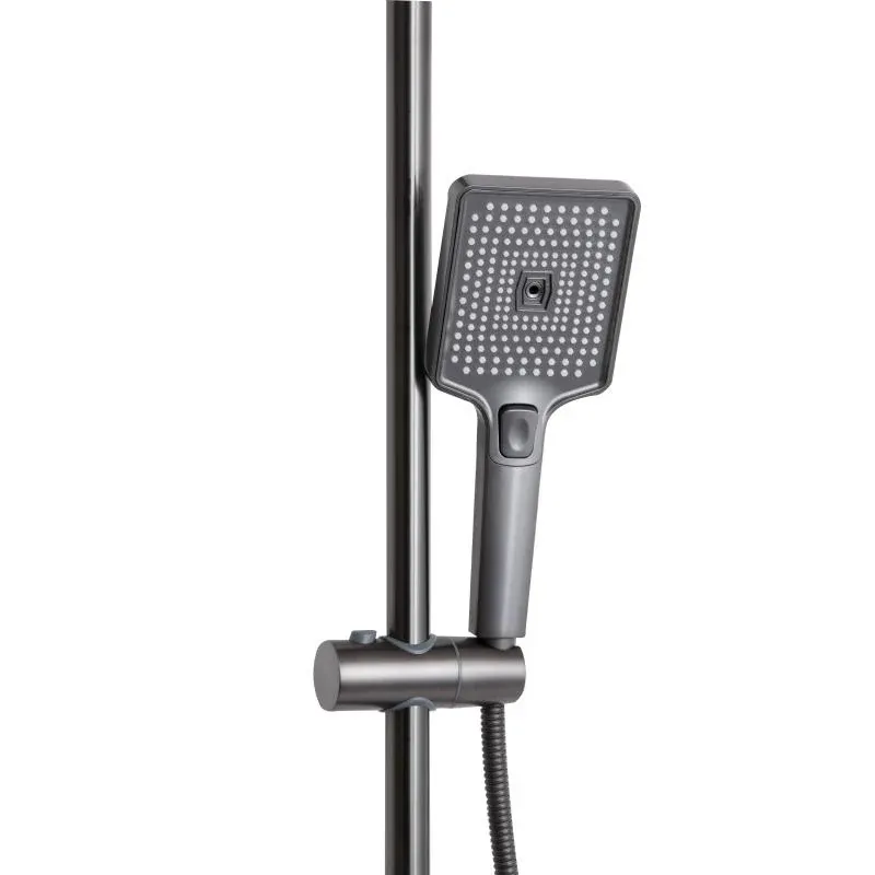 Душова система універсальна Qtap Presto на три споживачі (з виливом) QTPRE111GRP45585 Gunmetal Black — фото 5