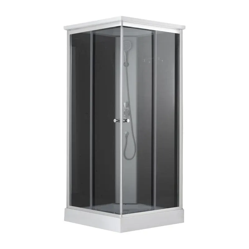 Душовий бокс Lidz Kubis SB90x90.SAT.LOW.GR, скло тоноване 4 мм