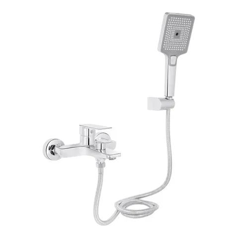 Змішувач для ванни Qtap Aries (з душовим гарнітуром) QTARI259CRM45559 Chrome