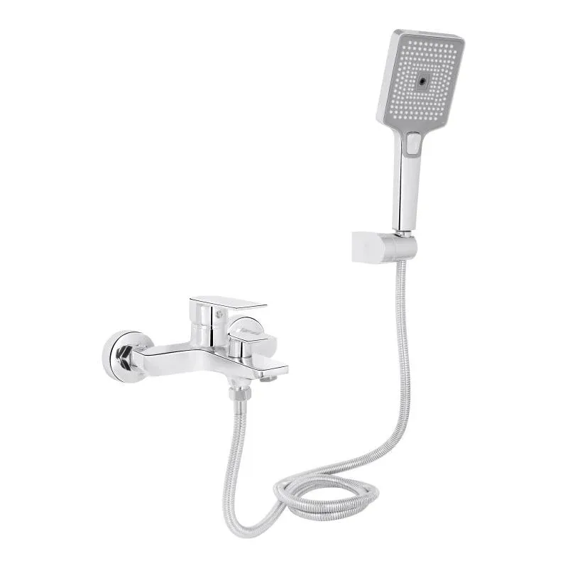 Змішувач для ванни Qtap Aries (з душовим гарнітуром) QTARI259CRM45559 Chrome