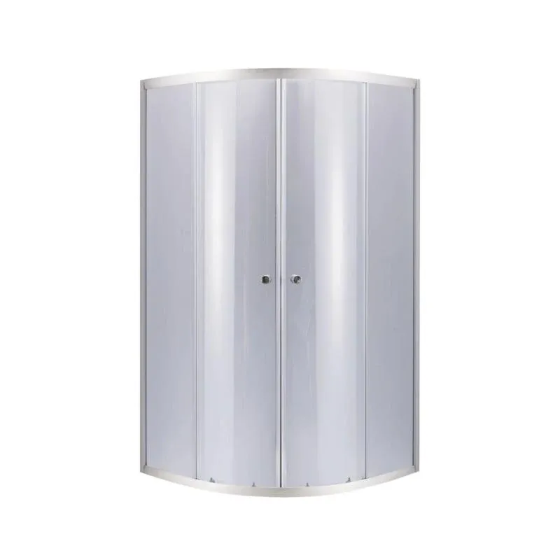 Душова кабіна Latwa SC80x80.SAT.MID.GR полукругла, скло тон. 4 мм + Душовий піддон KAPIELKA ST80x80x26, з панеллю Lidz — фото 3