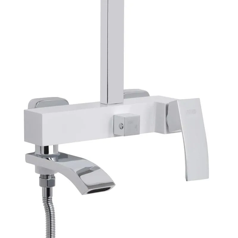 Душова система універсальна Qtap Swan Cascada на три споживачі (з виливом) QTSWA111CRW45570 Chrome/White — фото 3