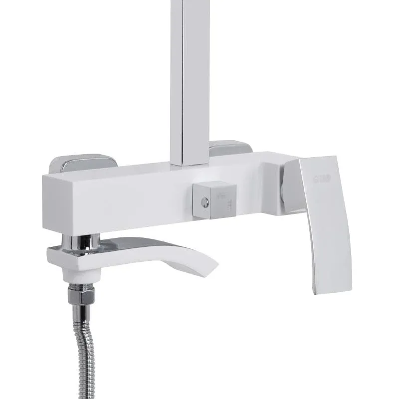 Душова система універсальна Qtap Swan Cascada на три споживачі (з виливом) QTSWA111CRW45570 Chrome/White — фото 4