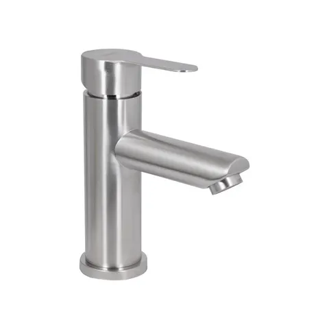 Змішувач для раковини Brinex Pure 001F низький  Nickel BRIPUR001FNKL