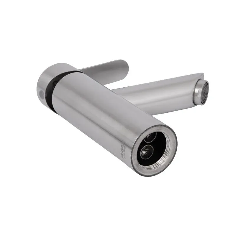 Змішувач для раковини Brinex Pure 001F низький  Nickel BRIPUR001FNKL — фото 5