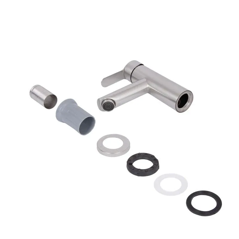 Змішувач для раковини Brinex Pure 001F низький  Nickel BRIPUR001FNKL — фото 7