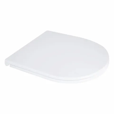 Сидіння для унітаза підлогового (Dove) 425×363×30 мм, White, з мікроліфтом, Slim Duroplast, Quick Release QT06228380BW3 Qtap