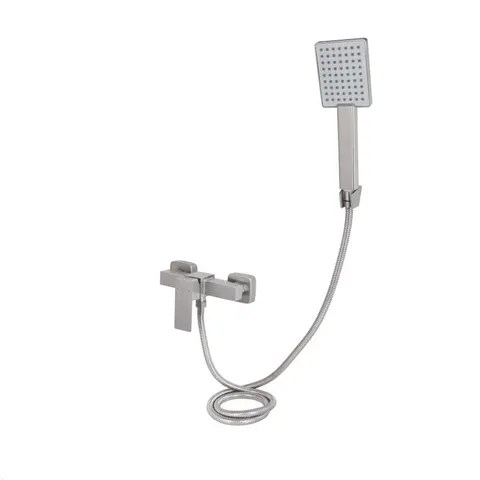 Змішувач для душу Lidz Kubis 010 (з душовим гарнітуром) (k35) LDKUB010NKS28535 Nickel