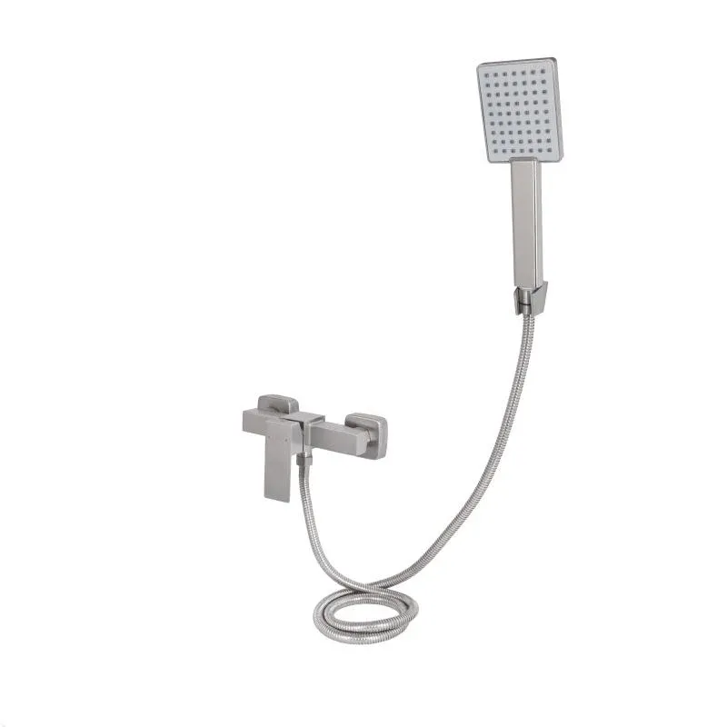 Змішувач для душу Lidz Kubis 010 (з душовим гарнітуром) (k35) LDKUB010NKS28535 Nickel