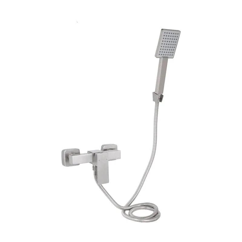 Змішувач для душу Lidz Kubis 010 (з душовим гарнітуром) (k35) LDKUB010NKS28535 Nickel — фото 3