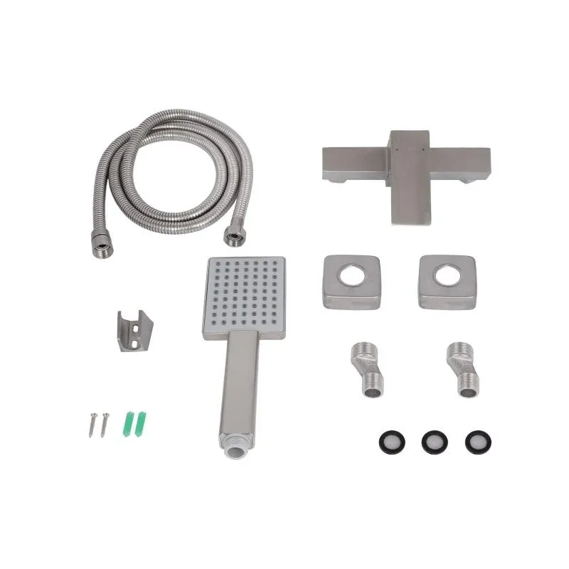 Змішувач для душу Lidz Kubis 010 (з душовим гарнітуром) (k35) LDKUB010NKS28535 Nickel — фото 6