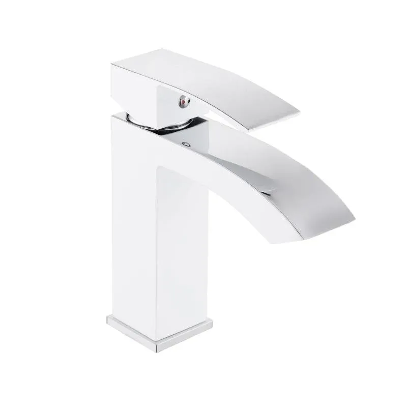 Змішувач для раковини Qtap Swan Cascada QTSWA270CRW45568 Chrome/White