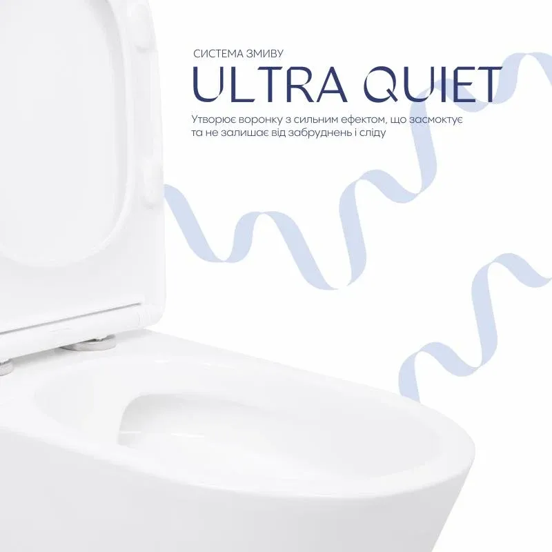Унітаз підлоговий Qtap Arvin Ultra Quiet 630×350×795 мм з сидінням Soft-close, White QTARV27W49259 — фото 5
