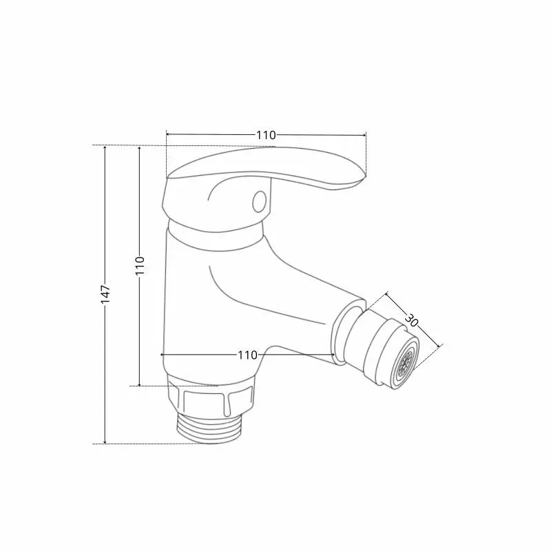 Змішувач для біде Lidz Tani 001AF (k40) LDTAN001AFCRM44958 Chrome — фото 2