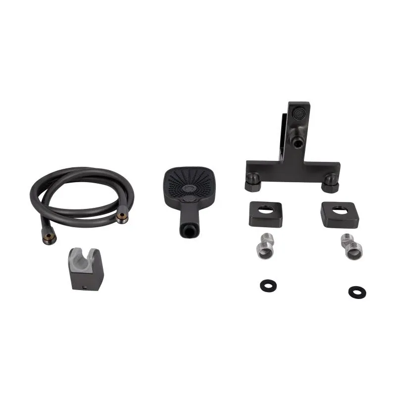 Змішувач для ванни Qtap Gemini (з душовим гарнітуром) QTGEM259GMB45684 Gunmetal Black PVD — фото 7