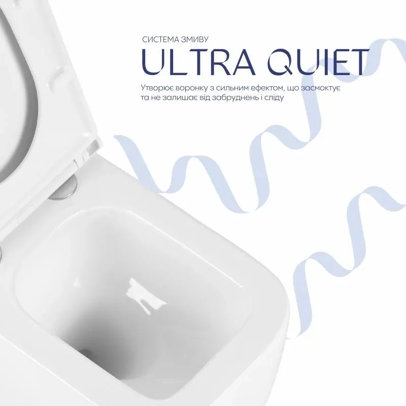 Унітаз підвісний Qtap Gemini Ultra Quiet 485×340×350 мм, White, з сидінням Slim Duroplast / Soft-close / Quick Release QTTAU26W49119 — фото 5